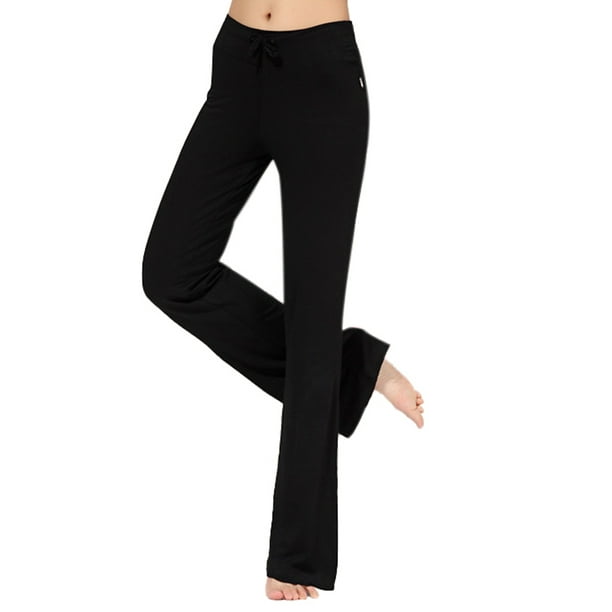 Women High Waist Flared Wide Leg Yoga Pants Loungewear Ladies Bell-bottom  Trousers Pants