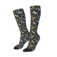 thumbnail image 2 of Daiia Sports Socks Flowers Butterfly Printed Novelty Crew Socks for Men Women Knee High Socks Cotton Socks Soft & Breathable Support Unisex Socks, 2 of 9