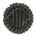 thumbnail image 5 of Weston Home Portola Plush Furry Channel Fabric Storage Ottoman, Dark Gray, 5 of 9