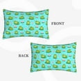 thumbnail image 2 of Zufioo Frogs And Aquatic Plants Print Double-sided Plush Pillow Cover,Decorative Pillow Protector without Pillow Core, Suitable for Sofa, Bedroom, Car-20"x30", 2 of 6
