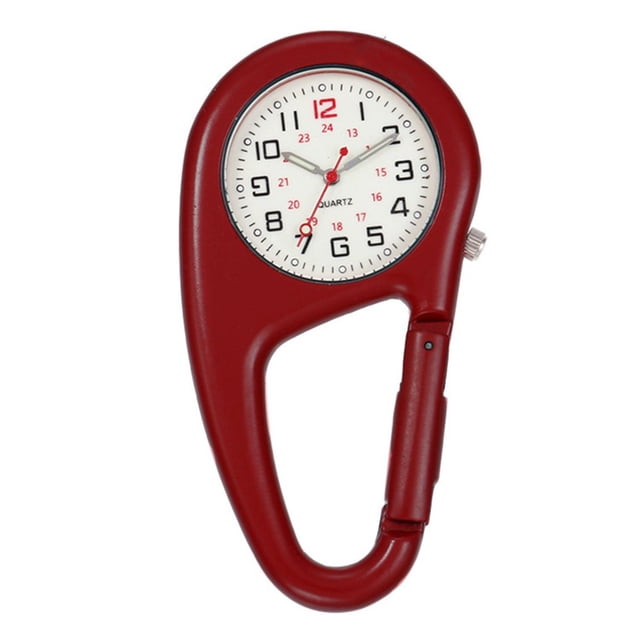 Pocket Watch Luminous Shock Resistance Precise Backpack Belt Pocket Clip Watch for Outdoor