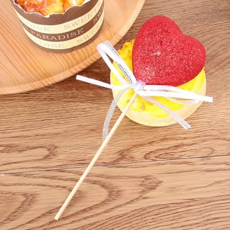 HOMEMAXS  5 Pcs Heart Cake Toppers Valentine's Day Picks Creative 3d Baby