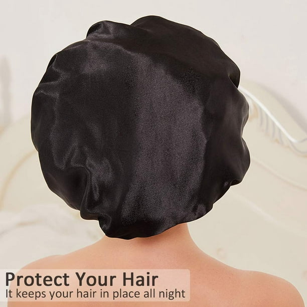 Bonnet de bain pour cheveux longs LONG HAIR CAP NOIR AQUAFEEL