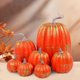 thumbnail image 4 of 7 calabazas falsas, pequeñas verduras artificiales para Halloween, hogar y otoño. Oro naranja, 4 of 6