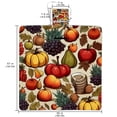 thumbnail image 2 of Thanksgiving Canvas Outdoor Picnic Blanket for All Your Outdoor Adventures - Waterproof and Durable for Beach, Camping, and Park- Portable and Easy to Clean - Large Size for Family and Friends, 2 of 6