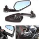 thumbnail image 1 of Motorcycle Handlebar Rear View Mirror Pentagon shape End Adjustable Rotatable Stylish Handle bar end Side Mirror Set of 2, 1 of 4