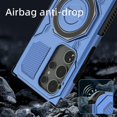 thumbnail image 3 of ELEHOLD For Samsung Galaxy S24 Ultra Rugged Case Shock-Resistant Magnetic Ring Kickstand Military-grade Rugged Non-Slip Grip Case Wireless Charging Compatible,Gray, 3 of 7