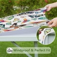 thumbnail image 6 of Colorful Butterfly Pattern Square Fitted Tablecloth with Elastic Edge,Square Table Cover,Washable Elastic Table Cover for Home Kitchen Party Decor 36"x36", 6 of 6