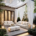 thumbnail image 3 of Rosnek Large Size Outdoor Mosquito Netting Curtain, DIY Cut to Size High Density Airy Mesh Net Outdoor Sheer Curtains for Patio Gazebo Porch Pergola, Rod Pocket 1 Panel (10.5 x 10 ft, White), 3 of 8