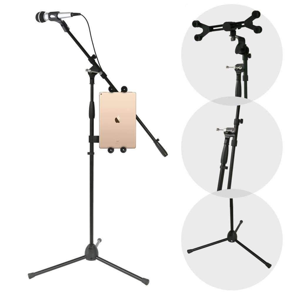 PYLE PMKSPAD1 Multimedia iPad and Microphone Stand Adjustable to