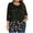 Black1, variant on Mgmyaa Plus Size Blouses for Women Dressy Casual Crew Neck 3/4 Sleeve Tops Beach Vocation TShirts