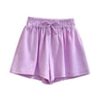thumbnail image 4 of Girl’s Bermuda Shorts Elastic Waist Drawstring Casual Bottoms Summer Loose Knee Length Sports Shorts 2-9 Years, 4 of 6
