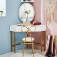thumbnail image 4 of Gymax Hollywood Vanity Lighted Makeup Mirror Remote Control 4 Color Dimming Gold, 4 of 9