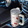 thumbnail image 4 of 1pc cherry 40oz Tumbler with Straw & Handle - Insulated Stainless Steel Cup | Holiday Gift for Man Women (Christmas, Valentine's, Birthday), 4 of 5