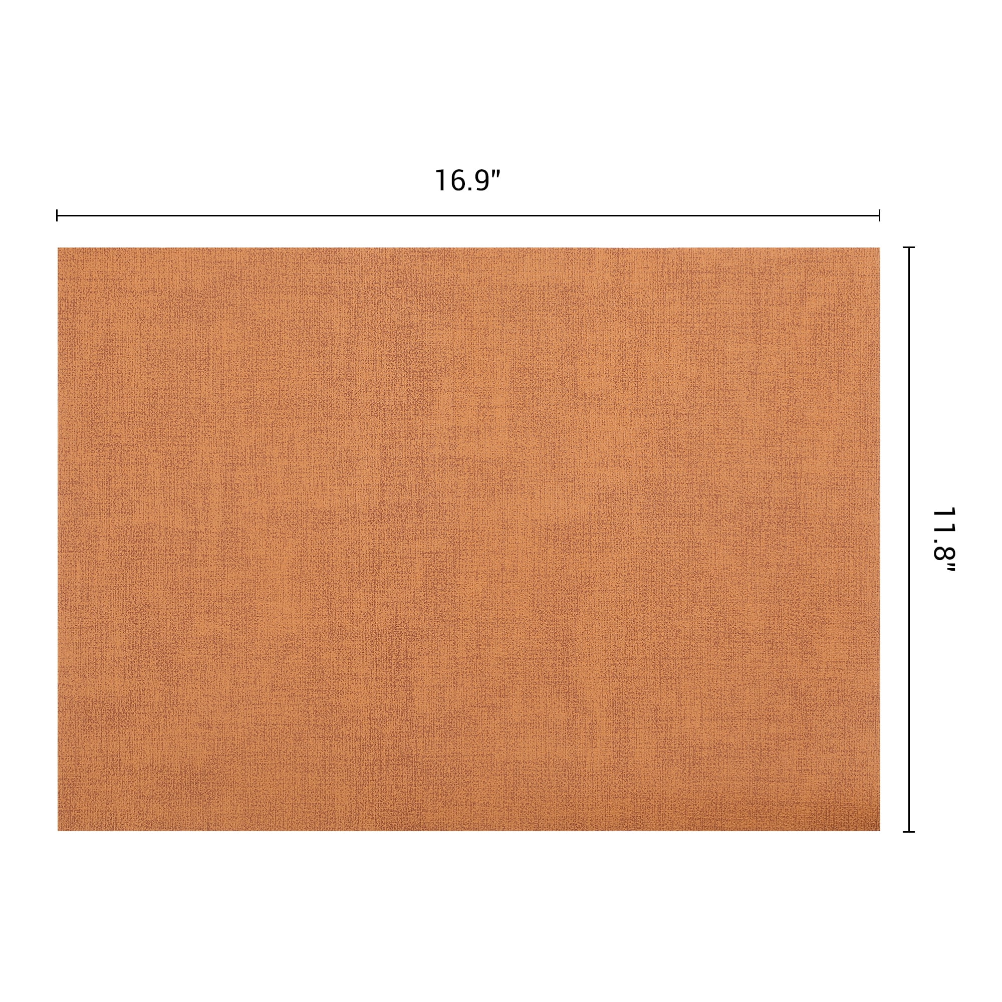 Unique Bargains 6pcs Stylish Faux Leather Placemats Orange Yellow 16.9"x11.8"