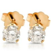 1/5ct Diamond Stud Earrings 14K Yellow Gold