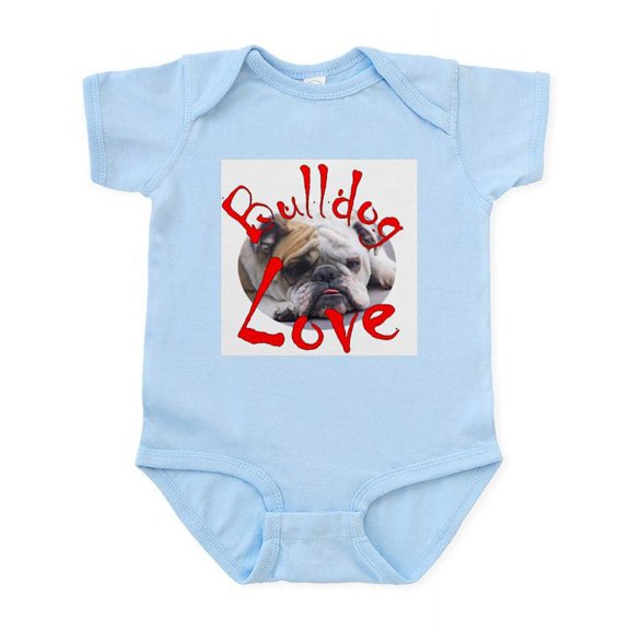 CafePress - Bulldog Love Infant Bodysuit - Baby Light Bodysuit, Size Newborn - 24 Months