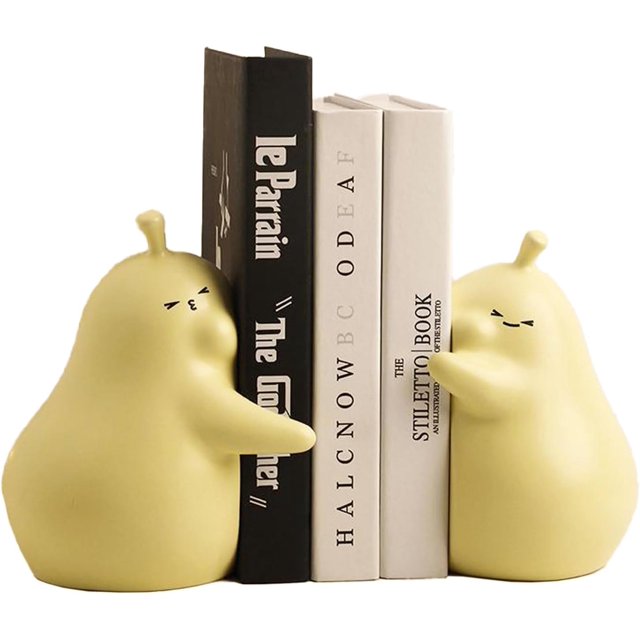 Soporte para libros, 1 par, soporte para libros de cerámica, bonitos sujetalibros creativos