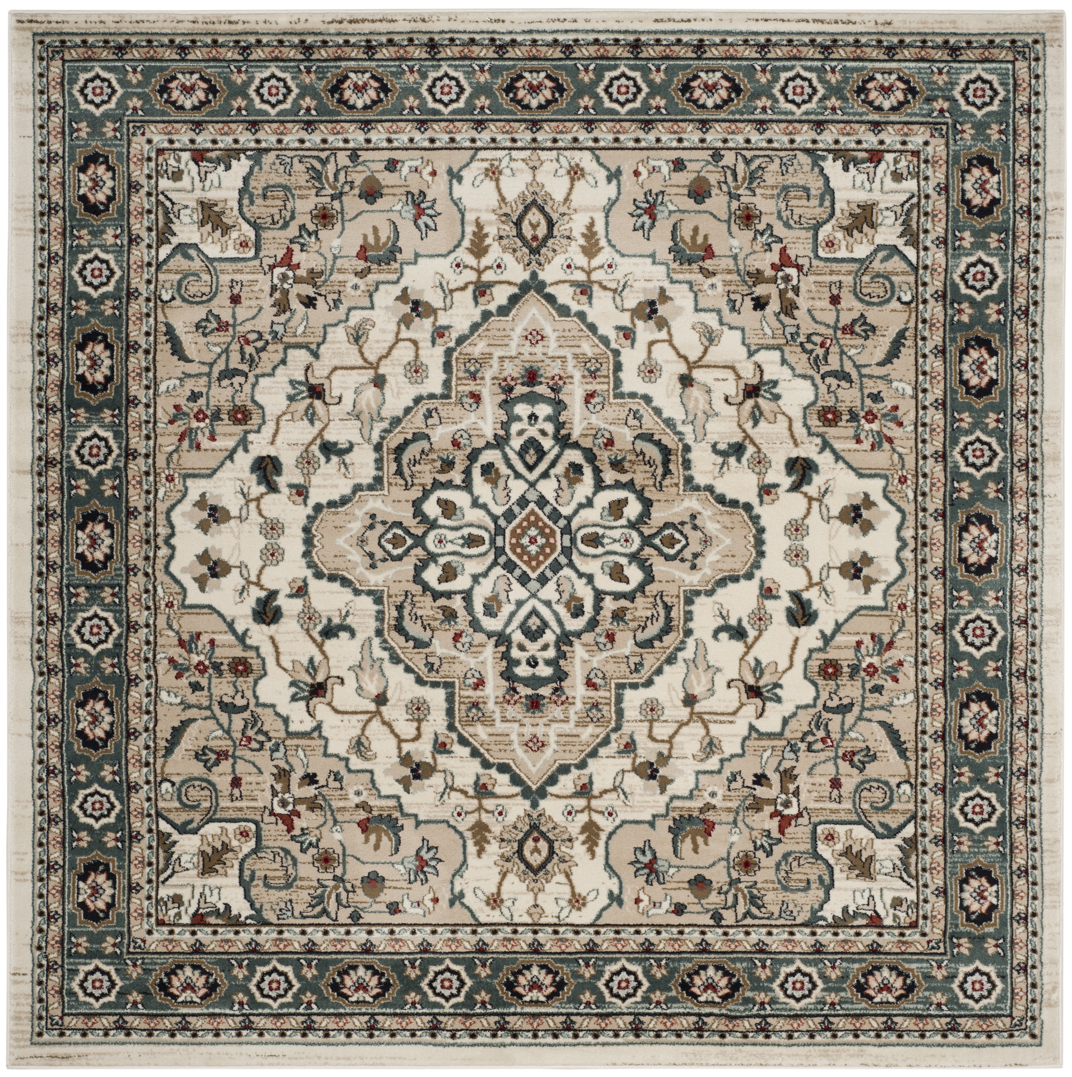 Safavieh Lyndhurst Idella Floral Area Rug, Cream/Beige, 4' x 4' Square