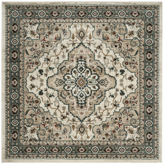 SAFAVIEH Lyndhurst Idella Floral Area Rug, Cream/Beige, 7' x 7' Square