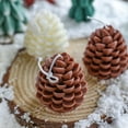 thumbnail image 7 of XMMSWDLA Christmas Pine Cone Candles Christmas Pinecone Candle Decorations Real Wax Unscented Candle for Thanksgiving Christmas Winter Holiday Decoration, 7 of 7