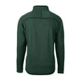 thumbnail image 3 of Men's Cutter & Buck Heather Green Green Bay Packers Mainsail Sweater-Knit Big & Tall Half-Zip Pullover Jacket, 3 of 3