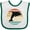 White and Green, variant on Inktastic Dolphin Cute Beach and Vacation Boys or Girls Baby Bib