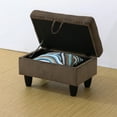 thumbnail image 3 of Aukfa 29" Storage Ottoman Bench for Sectional Sofa Set, Lift Top, Linen, Brown, 3 of 9
