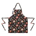 thumbnail image 2 of Pioneer Flower Floral Print Pattern Apron for Women and Men, Cotton Linen Waterproof with Pockets, Adjustable, 33x27 Inch for Kitchen, Gardening, BBQ, Salon, 2 of 6