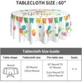 thumbnail image 5 of Happy Birthday Round Tablecloth: 60 Inch Reusable Stain Proof Waterproof Fabric Cloths – Ideal for Kitchen Dinner Tabletop Decor – Celebrate Special Moments with Style, 5 of 6