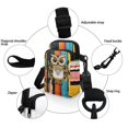 thumbnail image 5 of HELLHERO Owl Pattern Women Shoulder Purse Polyester 2 Zippers Adjustable Shoulder Strap Crossbody Bag for Outdoor Daily Use, 5 of 7