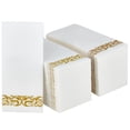thumbnail image 1 of Toallas desechables para invitados Jolly Party, paquete de 200 unidades, blanco/dorado, 1 of 7