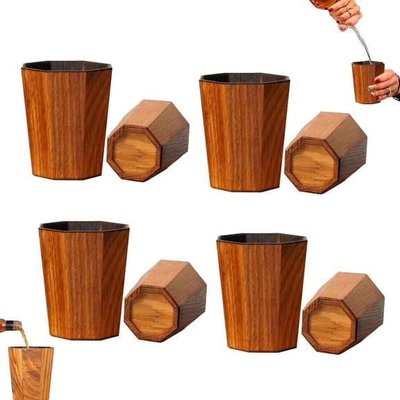 Handcrafted and Charred Drinking Vessels, Charred Whiskey Cup, Wooden Whiskey Glass, Old Fashioned, Ideal Whiskeys Glass for Whiskeys Consumption, Unique Gifts for Whiskylovers.