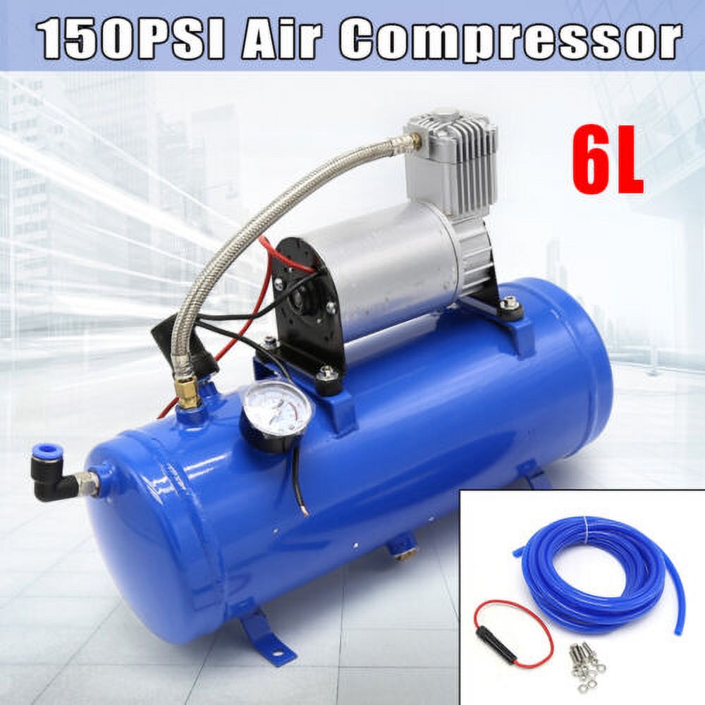 DC Air Compressor 150 PSI with 6L Tank for Train Horns Air Horn Motorhome Tires
