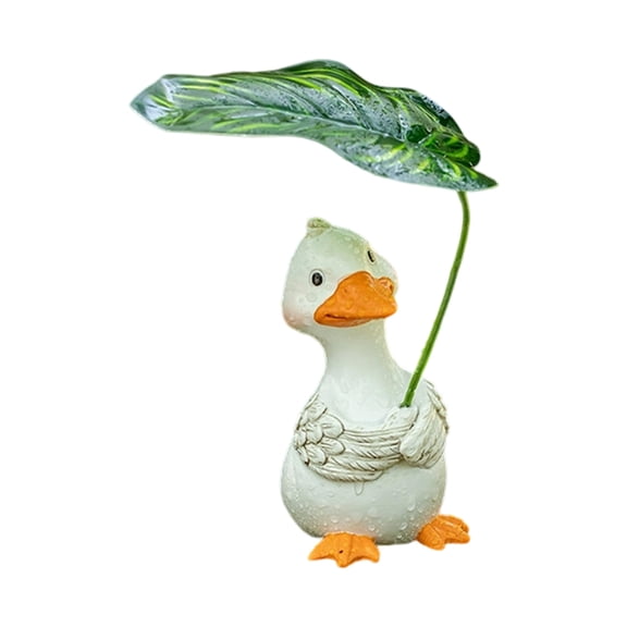 Jesscasday Decorative Duck Mini Figurine Resins Craft For Indoor and Outdoor Home Decors