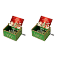 thumbnail image 1 of 2uds. Caja Manivela Mini Música Lindo Navidad Música Fiesta Suministros (Papá Noel) Rojo, 1 of 2