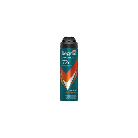 Degree Men Dry Spray Antiperspirant, Adventure 3.8 oz (Pack of 4)