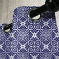 thumbnail image 3 of Ambesonne Dutch Grommet Curtain, Ornate Floral Swirls, 50" x 108", Indigo and White, 3 of 6