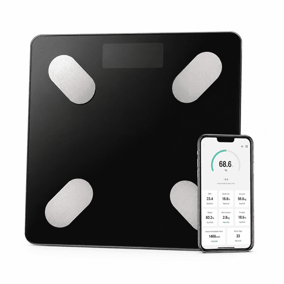 Smart Scale for Body Weight Body Composition Monitor, Bathroom Digital Weighing Scale with BMI, Body Fat, Muscle Mass, Accurate Bluetooth Sync Apps
