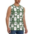 thumbnail image 2 of Bixox Men's Alpaca Faces Printed Shirt Sleeveless Fitness Tank Top-Small, 2 of 7