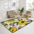 thumbnail image 4 of SKYSONIC Area Rug Sunflowers and Butterflies Nursery Rug Floor Mat Kids Playing Mat 5'x 3'3" (60 x 39 in) for Living Room Bedroom, 4 of 6