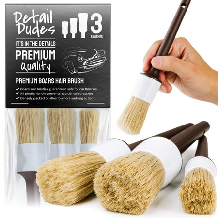 Detail Dudes Car Detailing Brushes, Car Cleaners, 3 Piece, 3 Pack