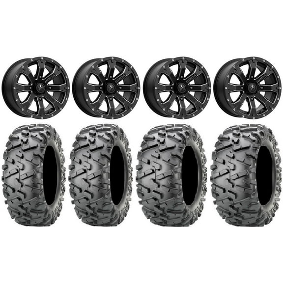 MSA Bounty 14" Wheels Black 26" BigHorn 2.0 Tires Kawasaki Teryx Mule