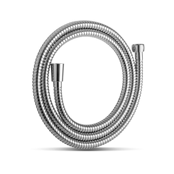 Manguera de ducha OFFO de 152 cm de acero inoxidable, anti enredos, cromada