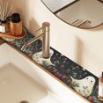 thumbnail image 2 of Yayeee Faucet Mat for Kitchen Sink 30" Diatomite Long Splash Guard Pad, Happy Ghost, 2 Pack, 2 of 7