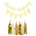 thumbnail image 1 of GOOHOCHY 1 juego de pancartas de papel para fiesta de cumpleaños con bloqueo dorado, decoración creativa para colgar., 1 of 8