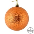 thumbnail image 4 of Vickerman 4" Burnished Orange Brushed Ball Ornament, 6 per Bag, 4 of 4