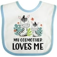 thumbnail image 3 of Inktastic Zebra My Godmother Loves Me Boys or Girls Baby Bib, 3 of 4