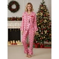 thumbnail image 4 of Rdhnmea Mommy and Me Christmas Pajamas Set Bow Gingerbread Man Print Long Sleeve Shirt with Pants Xmas Sleepwear Loungewear, 4 of 9
