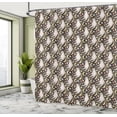 thumbnail image 4 of Ambesonne Cartoon Shower Curtain, Sloth Animals in Space Art, 69"Wx70"L, Pale Taupe and Pastel Yellow, 4 of 4
